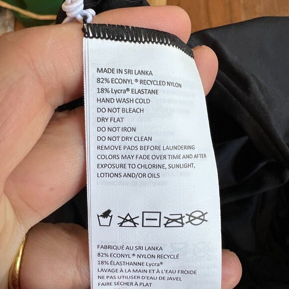 prAna Womens Mallorca Tankini Swim Top SMALL in Black - Picture 6 of 7